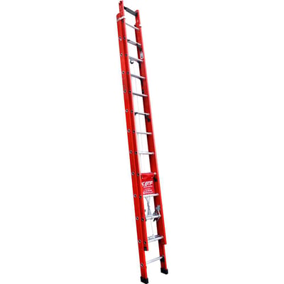 Escada extensível em fibra de vidro, 24 degraus, 6,60 m