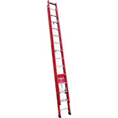 Escada extensível em fibra de vidro, 26 degraus, 7,20 m