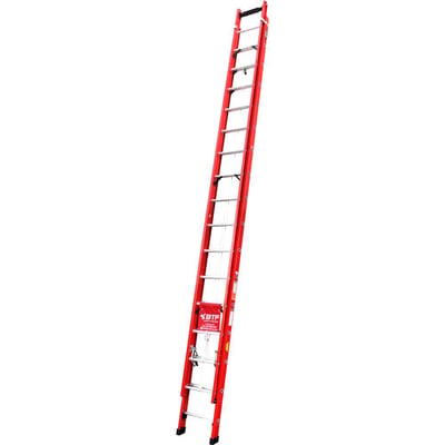 Escada extensível em fibra de vidro, 32 degraus, 9,00 m