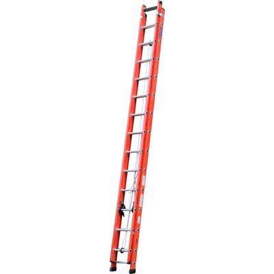 Escada extensível em fibra de vidro, 23 degraus de alumínio, 4,25 m x 7,2 m