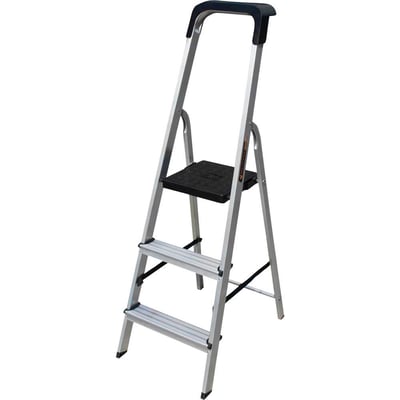 Escada em alumínio 3 degraus, 150 kg