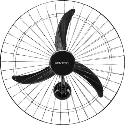 Ventilador de parede, oscilante, 60 cm, 127 V~ / 220 V~, preto