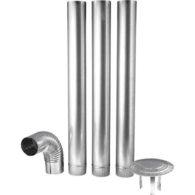 Chaminé para fogão a lenha, kit com 5 peças