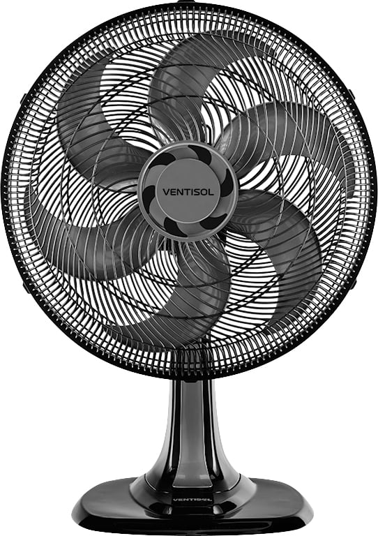 Ventilador de mesa turbo premium preto, com 6 pás, 127 V~, 550