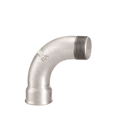Curva macho/fêmea, 3/8" BSP, galvanizada, 122400333