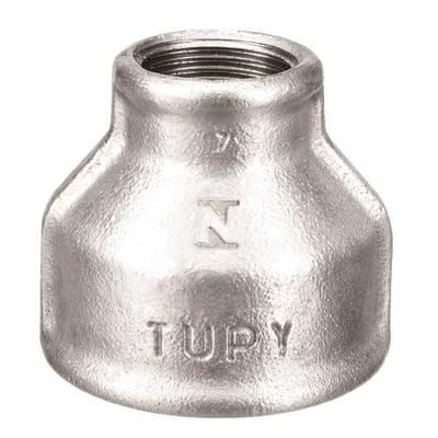 Luva de ferro galvanizado com redução, 1" X 1/2" BSP 123263233