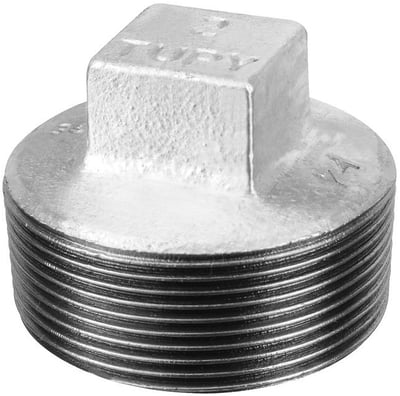 Bujão de ferro galvanizado, 1/4" BSP classe 150, 120260233