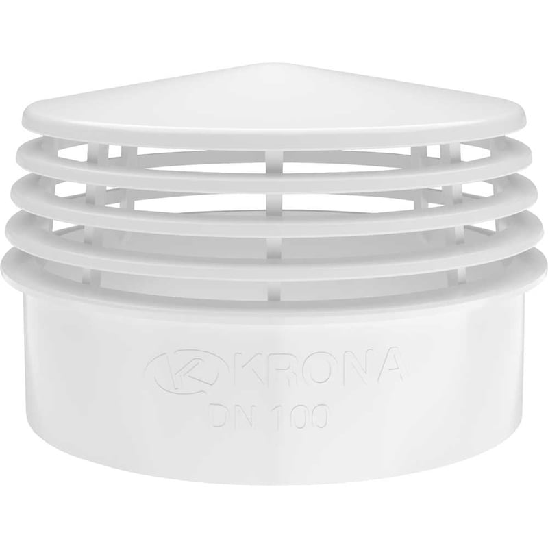 Terminal de ventilação para tubulação de esgoto, DN 75, em PVC branco, 1166
