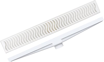 Ralo linear com grelha, modelo seco, branco, 50 cm, 20102117
